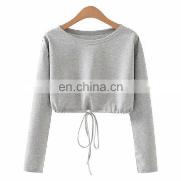 LAITE T2014 Autumn Custom Crew Neck Womens Sweatshirt Custom Oversized Crop Sweatshirt for Women photo-4