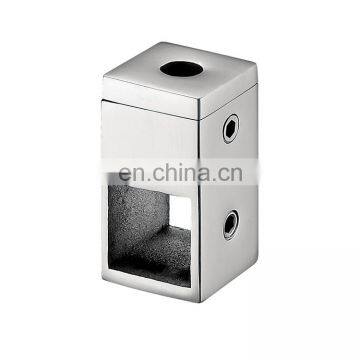 Stainless steel handrail fittings for square tube pipe connector