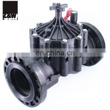 plastic irrigation solenoid valve 4in. water flow control on and off 400P with flange electric magnetic Latching female thread