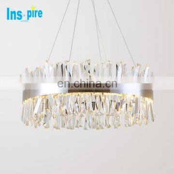 Популярный на рынке люстры из нержавеющей стали с LED кристаллами для столовой, современный люстра photo-2