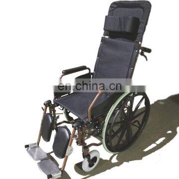 Commode wheelchair with headrest