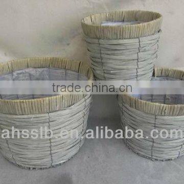 2013 Antique Color Woven Willow Garden Decoration Flowerpot photo-3