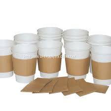 Custom printed cup packaging paper cup sleeves printed biodegradable disposable coffee cup sleeves