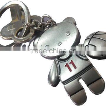 bear animal keychain, bear metal keychain, bear custom keyring