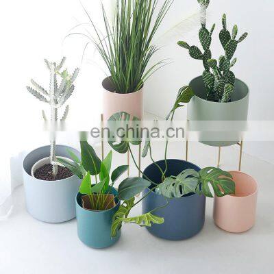 Flower Pots Manufacturers Gold Garden Indoor Big Large Wholesale Bulk Metal Cheap Planters Stand Plant Flower Pots For Plants