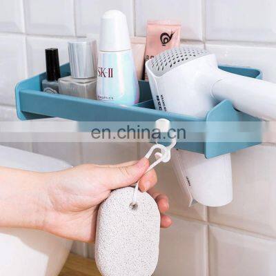 Wall Mounted Plastic Hair Dryer Holder Hair Dryer Rack for Bathroom photo-5