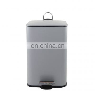 Square Kitchen Waste Bin Household Pedal Trash Can Bathroom Stainless Steel Pedal Bin photo-4