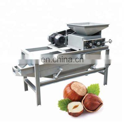 Apricot almond sheller shelling breaking breaker husk remove machine