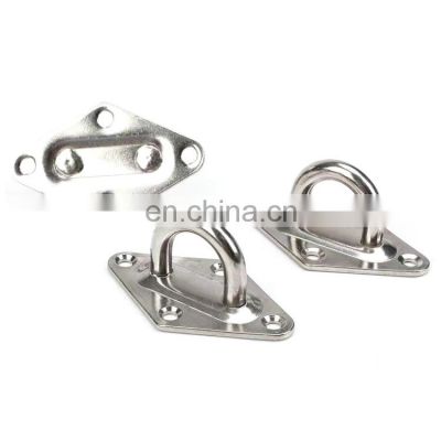 Wholesale Hardware Fittings Carabiner Hanging Snap Hooks Stainless Steel Diamond Pad Eye Plate for Boat Decking Ceiling Hook