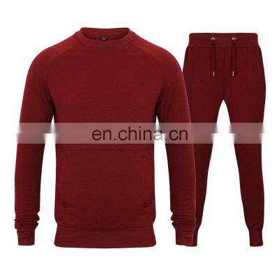 Custom made design sports burgundy color track suit Training suit Jogging suit Tracksuit