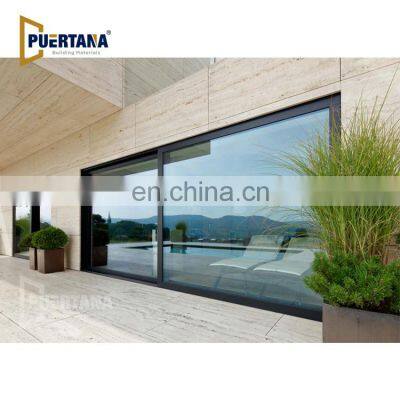 German Hardware Thermal Break White Aluminum Exterior Balcony Sliding Glass Doors With Mosquito Net