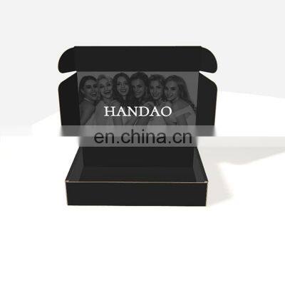 Custom Logo Eco Friendly Packaging Mailer Box Personalized Ecommerce for Craft Gift Corrugated Paper Black Shipping Box photo-3