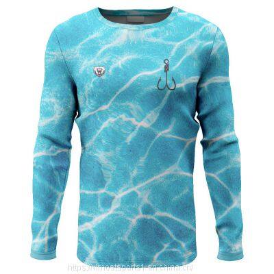 High Quality Custom Sublimation Fishing shirt of Round Neck