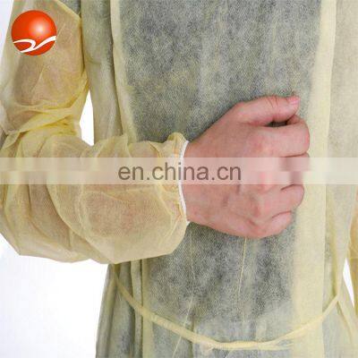 Disposable AAMI Level 2 Yellow Isolation Gown for Patient Hospital Gown photo-5