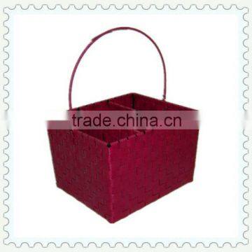 plastic woven storage basket