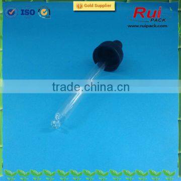 28mm black dropper cap for 250ml pharmaceutical bottle glass boston round bottle