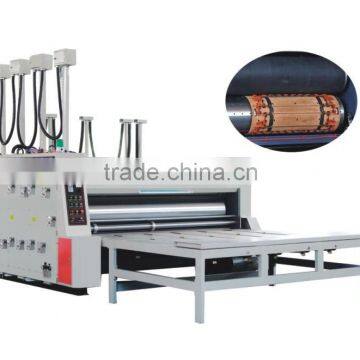 two color chain feeding printing slotting die cutting machine