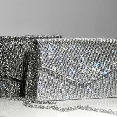 Women Sparkly Evening Bag Glitter Rhinestone Clutch Purse for Party Prom Wedding