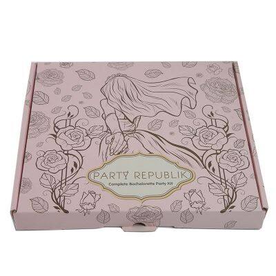 Pink Shipping Cardboard Carton Corrugated Beautiful Packaging Small Business Products Gift Mailer Boxes Delivery photo-3