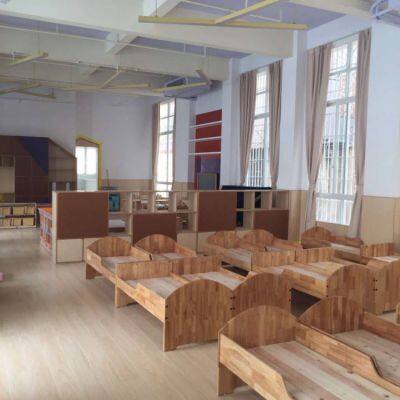 Storage Combination Cabinets, Maple Wood Grain Board Oak Indoor Combination Storage Lockers, Solid Wood Cabinets and Bookshelves for Kindergartens photo-3