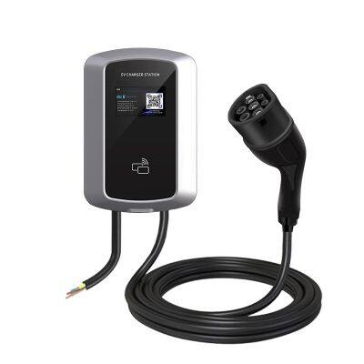 7kW Wall-Mounted AC EV Charger/ Charging Pile | Customizable: CE Type2