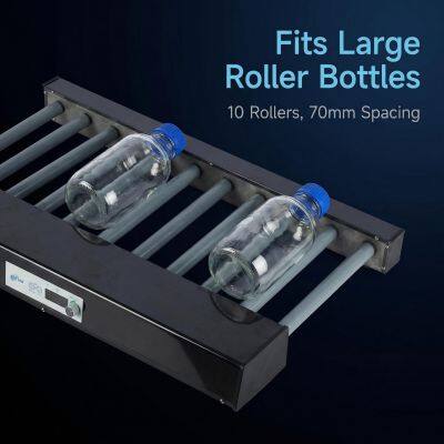 GLTLab Digital 10 Rollers Rolling and Rocking Tube Roller Mixer 70mm roller spacing