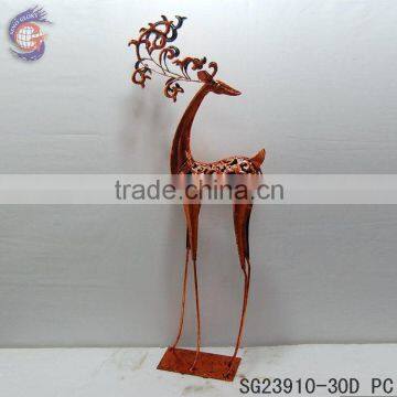 30 inch brass color iron Christmas elk statue ornaments