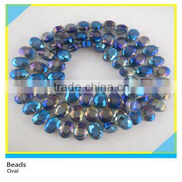 12*10 mm Jewelry Crystal Beads Strands Faceted Oval Shape Crystal Glass Beads