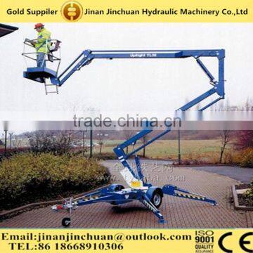 China cheap price 16m self-propelled articulating boom lift/trailer mounted boom lift