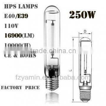 JX Standard HPS 250W High Pressure Sodium Lamps of lighting T-Shape- Factory Supply