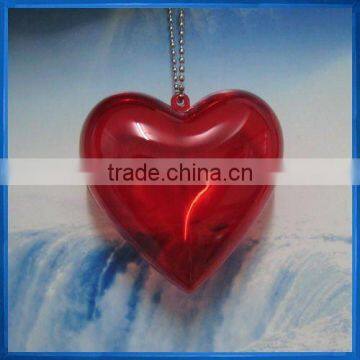 10cm red plastic heart,christmas ball