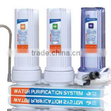 cheap pre-filtration countertop kitchen water filter tap water purifier for home PP+GAC+CTO