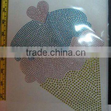 Hot Fix Iron on Appliques, Rhinestud Heat Transfer Aluminum MATERIAL ICE CREAM