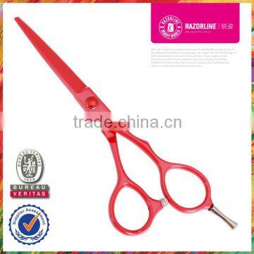 Red Teflon Coating SUS420J2 Stainless Steel hairdressing scissors