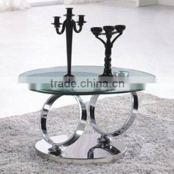 Tempered glass coffee table can be folded