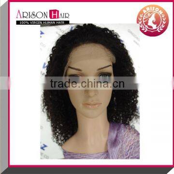 100% human hair tight kinky curls african american full lace wigs