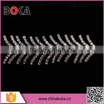 BOKA high quality fishbone rhinestone crystal trim, fishbone crystal trimming