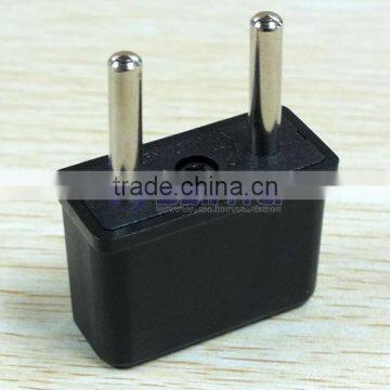 Black Copper US to EU AC Power Plug Travel Converter Adapter photo-6