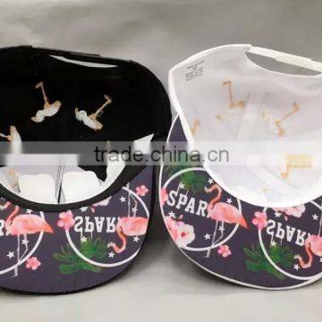 Latest Design Cute Animal Red-crowned Crane Embroideried Man Women Lovers Flat Snapback Hats photo-3