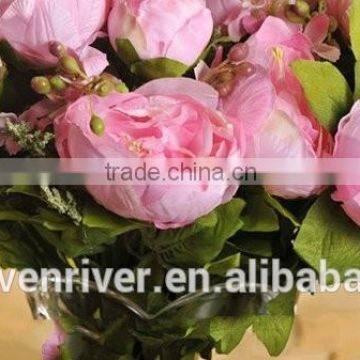 Wedding Props Simulation Peony Flowers Plastic Flowers Single Beam of Squid Silk Flowers Sitting Room Decoration Decorative Flow photo-6