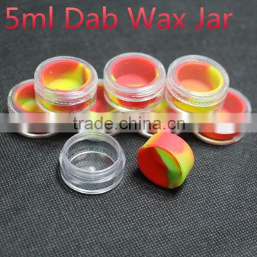 Non-stick clear slick silicone jar bho silicone essential oil container dab wax silicon rubber container                        
                                                Quality Choice