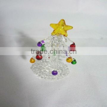 Colorful glass christmas tree figurine