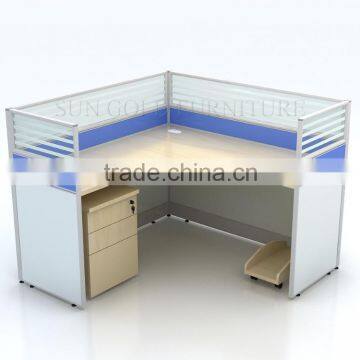 Modern desk l shaped office cubicle workstation designs (SZ-WSB340)