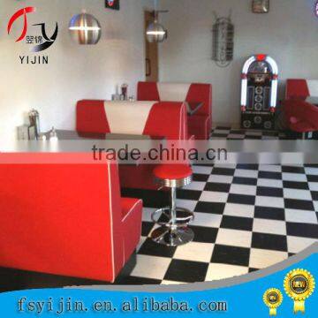 commercial use double seat restaurant booth sofa