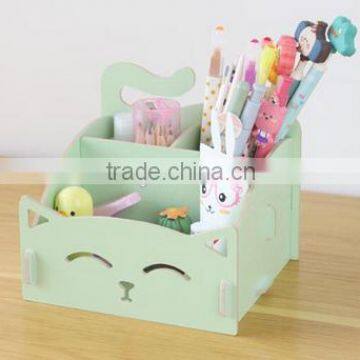 Cute wooden office stationery set desk organizer stationery organizer