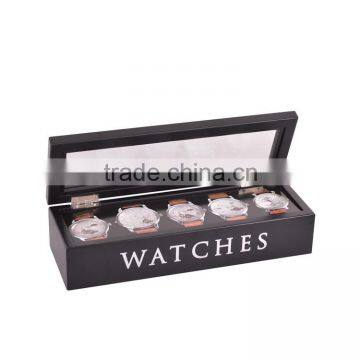 Fashion Top Grade Red Wooden Watch Box With 5 slot, wood boxes, wooden watch box, gift box for watch for men's