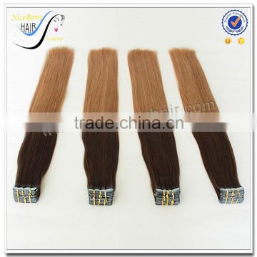 wholesale price double sided russian highest grade tape skin weft remy hair extensions