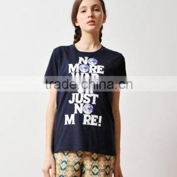 Blue o Neck Hotsale Couple t Shirt Plain for Printing Wholesale photo-3