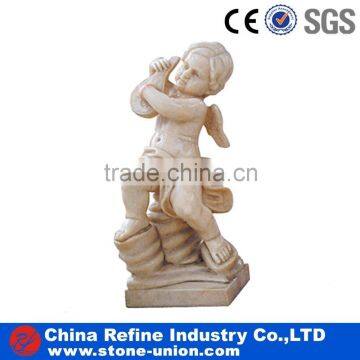 Hot sale polished stone children sculpture statue