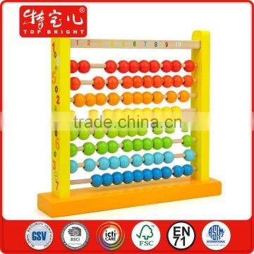 factory directly sale good quality 24 months kid 8 lines 80 round wooden beads educational toys 8 different colour wood abacus